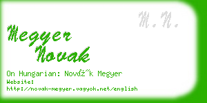 megyer novak business card